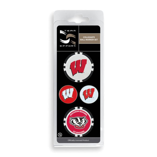 Wholesale-Wisconsin Badgers Ball Marker Set of four