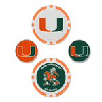 Miami Hurricanes Ball Marker Set of four