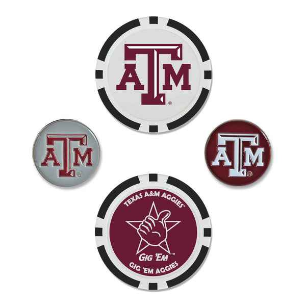 Texas A&M Aggies Ball Marker Set of four