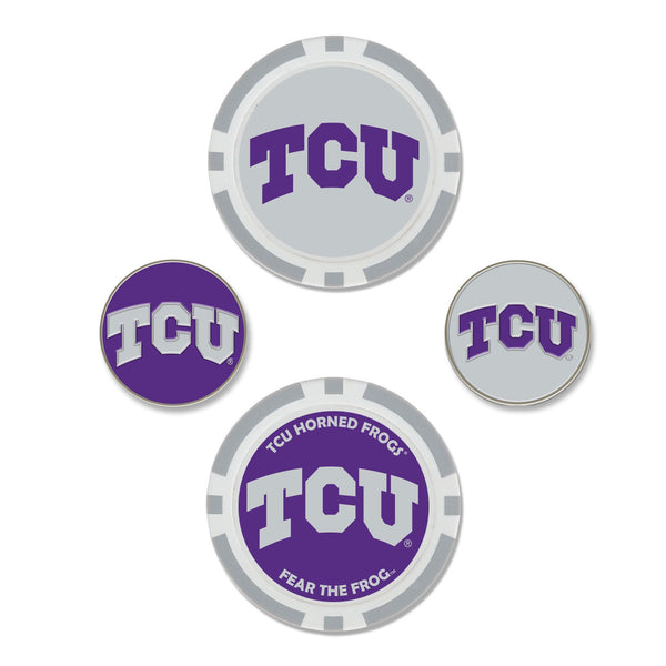 TCU Horned Frogs Ball Marker Set of four