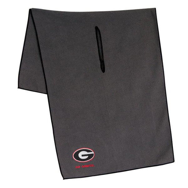 Wholesale-Georgia Bulldogs Towel - Grey Microfiber 19" x 41"