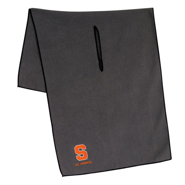 Wholesale-Syracuse Orange Towel - Grey Microfiber 19" x 41"