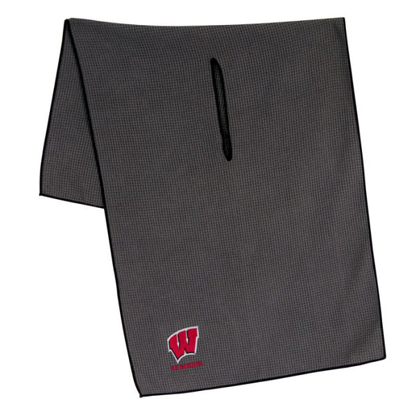 Wholesale-Wisconsin Badgers Towel - Grey Microfiber 19" x 41"