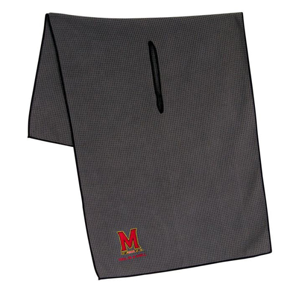 Wholesale-Maryland Terrapins Towel - Grey Microfiber 19" x 41"