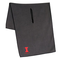 Wholesale-Illinois Fighting Illini Towel - Grey Microfiber 19" x 41"