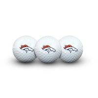 Denver Broncos 3 Golf Balls In Clamshell