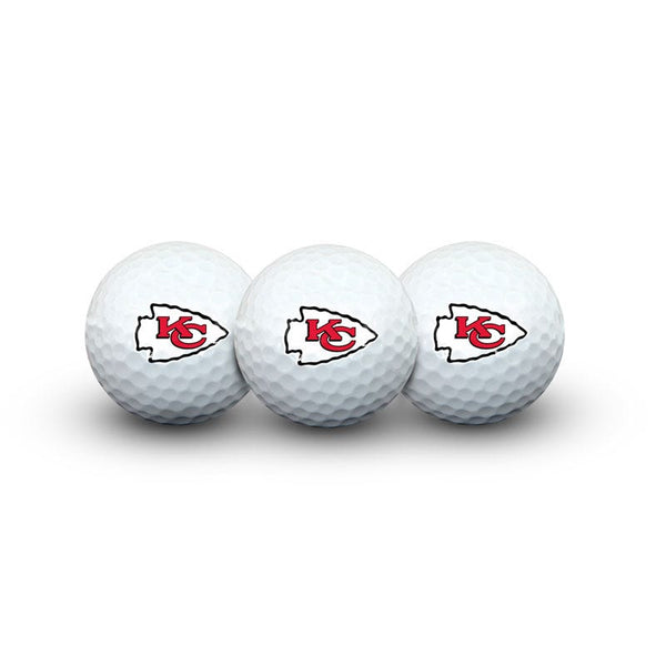 Kansas City Chiefs 3 Golf Balls In Clamshell
