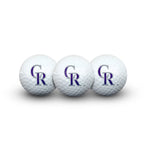 Colorado Rockies 3 Golf Balls In Clamshell
