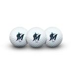 Miami Marlins 3 Golf Balls In Clamshell