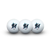 Miami Marlins 3 Golf Balls In Clamshell