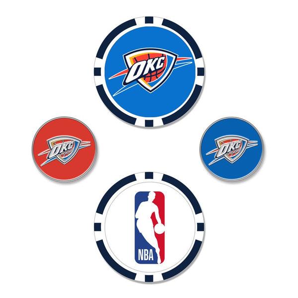 Oklahoma City Thunder Ball Marker Set of four