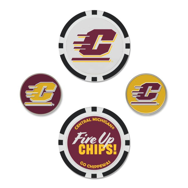 Wholesale-Central Michigan Chippewas Ball Marker Set of four