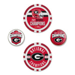 Wholesale-National Football Champions Georgia Bulldogs COLLEGE FOOTBALL PLAYOFF Ball Marker Set of four