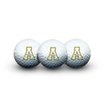 Appalachian State Mountaineers 3 Golf Balls In Clamshell