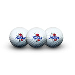Tulsa Golden Hurricanes 3 Golf Balls In Clamshell