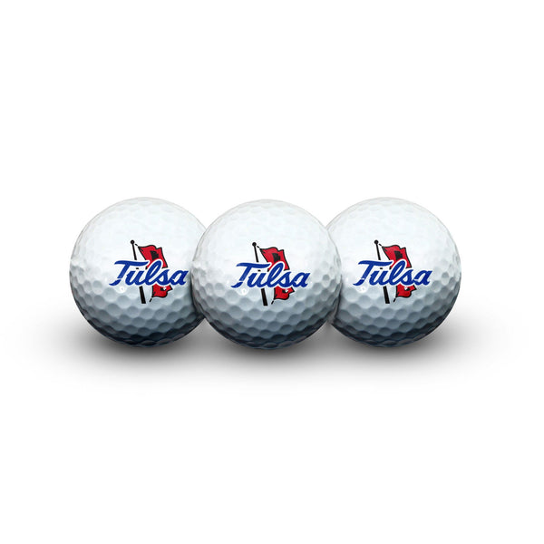 Tulsa Golden Hurricanes 3 Golf Balls In Clamshell