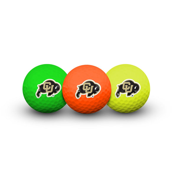 Colorado Buffaloes 3 Golf Balls In Clamshell