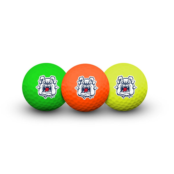 Fresno State Bulldogs 3 Golf Balls In Clamshell