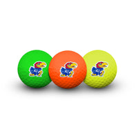 Kansas Jayhawks 3 Golf Balls In Clamshell