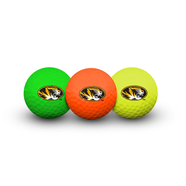 Missouri Tigers 3 Golf Balls In Clamshell