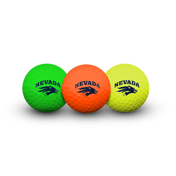 Nevada Wolf Pack 3 Golf Balls In Clamshell