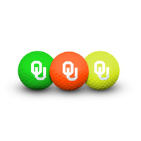 Oklahoma Sooners 3 Golf Balls In Clamshell