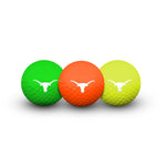 Texas Longhorns 3 Golf Balls In Clamshell