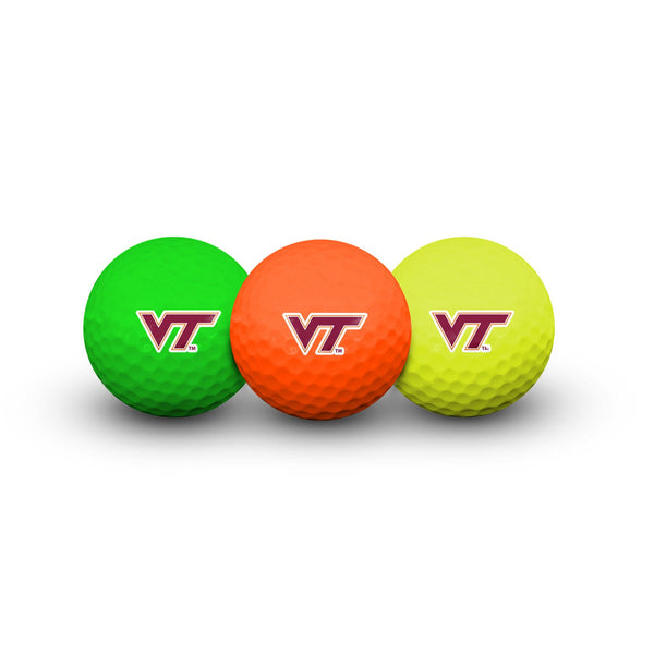 Virginia Tech Hokies 3 Golf Balls In Clamshell