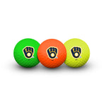 Milwaukee Brewers 3 Golf Balls In Clamshell