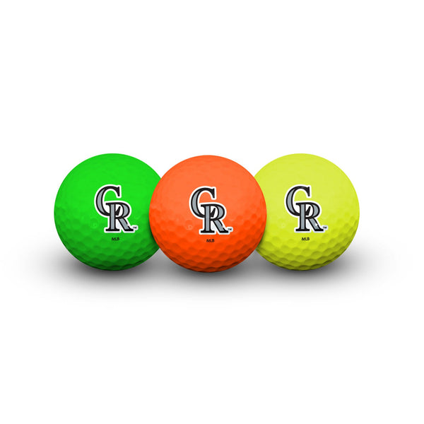 Colorado Rockies 3 Golf Balls In Clamshell