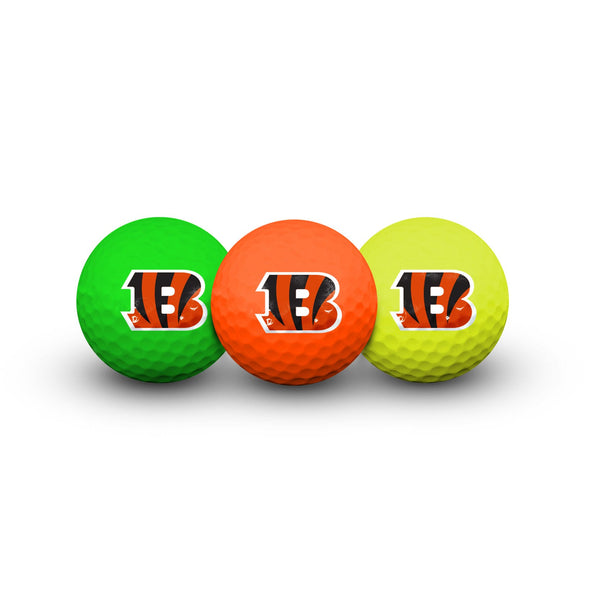 Cincinnati Bengals 3 Golf Balls In Clamshell