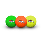 Denver Broncos 3 Golf Balls In Clamshell