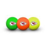 Kansas City Chiefs 3 Golf Balls In Clamshell
