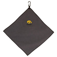 Wholesale-Iowa Hawkeyes Towel - Grey Microfiber 15" x 15"