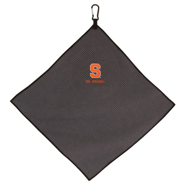 Wholesale-Syracuse Orange Towel - Grey Microfiber 15" x 15"