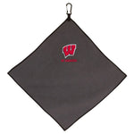 Wholesale-Wisconsin Badgers Towel - Grey Microfiber 15" x 15"