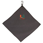 Wholesale-Miami Hurricanes Towel - Grey Microfiber 15" x 15"