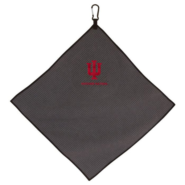 Wholesale-Indiana Hoosiers Towel - Grey Microfiber 15" x 15"