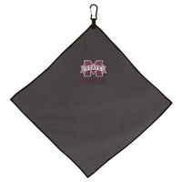 Mississippi State Bulldogs Towel - Grey Microfiber 15" x 15"