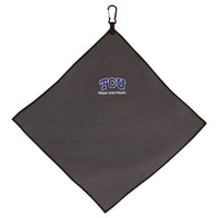 Wholesale-TCU Horned Frogs Towel - Grey Microfiber 15" x 15"