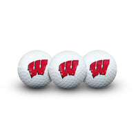 Wholesale-Wisconsin Badgers 3 Golf Balls In Clamshell