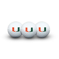 Wholesale-Miami Hurricanes 3 Golf Balls In Clamshell