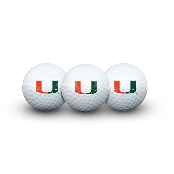 Wholesale-Miami Hurricanes 3 Golf Balls In Clamshell