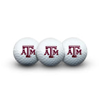 Texas A&M Aggies 3 Golf Balls In Clamshell