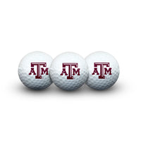 Texas A&M Aggies 3 Golf Balls In Clamshell