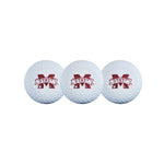 Wholesale-Mississippi State Bulldogs 3 Golf Balls In Clamshell