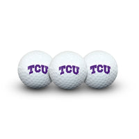 TCU Horned Frogs 3 Golf Balls In Clamshell
